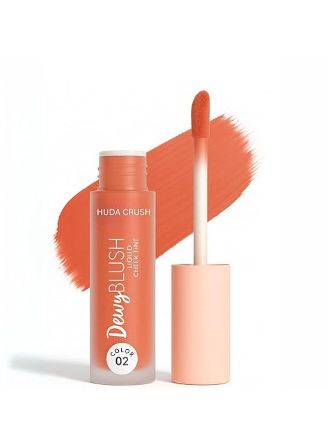 HUDACRUSH Huda Crush Liquid Blush 4.5ml- Warm Coral Blush for Face Makeup, Blusher for Cheeks, Blendable Long-Lasting Matte Finish, Waterproof for Women and Girls - Image 1